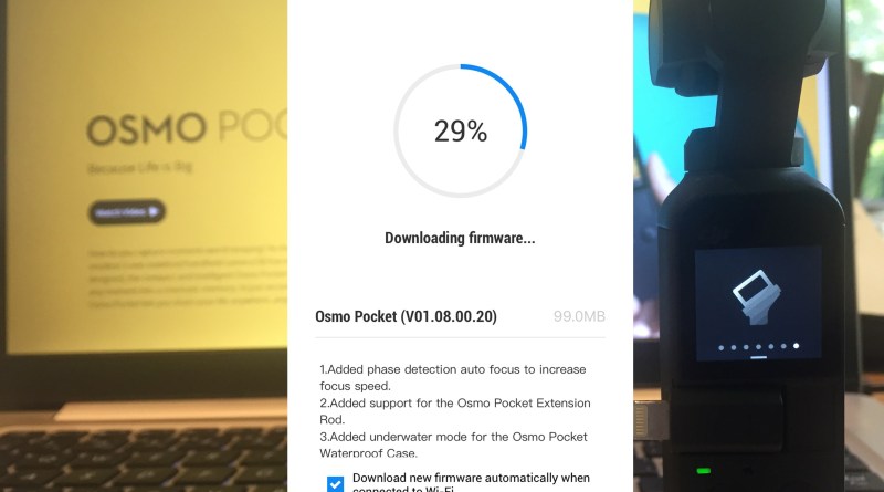 Atualização de Firmware de DJI Osmo Pocket Revela Case à Prova d’Água e Extensor