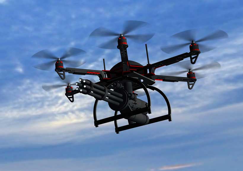 A FAA alerta sobre operar drone equipado com armas